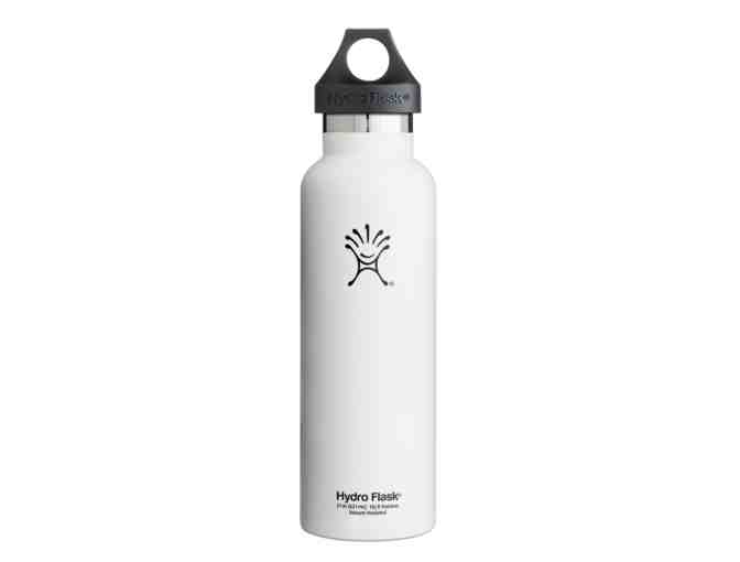 Hydro Flask Water Bottle - 21oz Standard Mouth, Arctic White