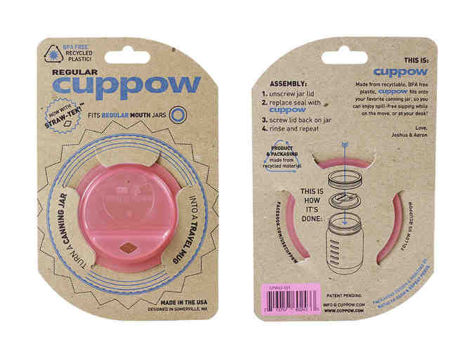 Cuppow Dark Pink Canning Jar Drinking Lid - Regular Mouth