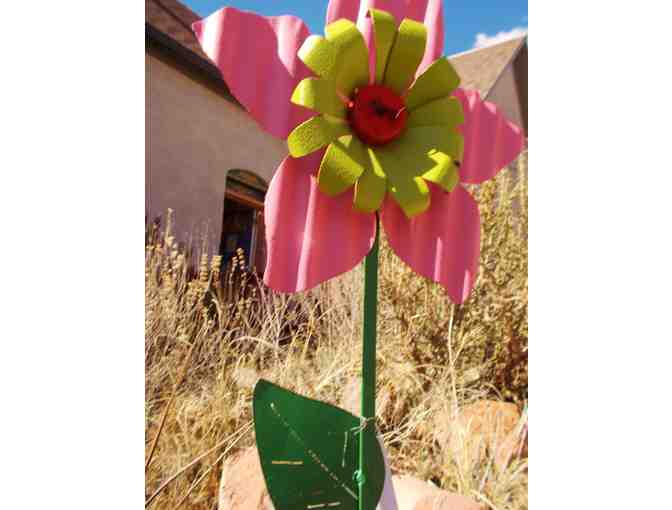 Metal Yard Art Flower from Tumbleweed in Moab, Utah!