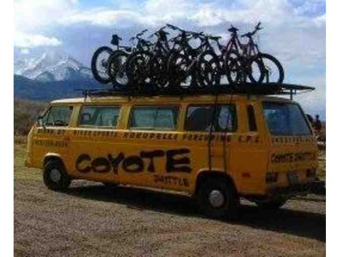 $50 Gift Certificate for Bike or River Shuttle from Coyote Shuttle!