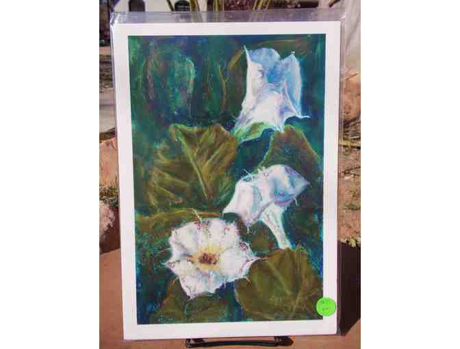 'Moonflower' Oil Pastel Print by Artist Larry Thomas from Gallery Moab