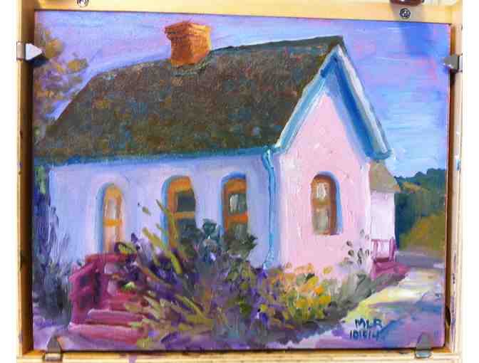 'Garden House' (Historic Shafer Home) Original Oil Painting by Artist Margie Lopez Read