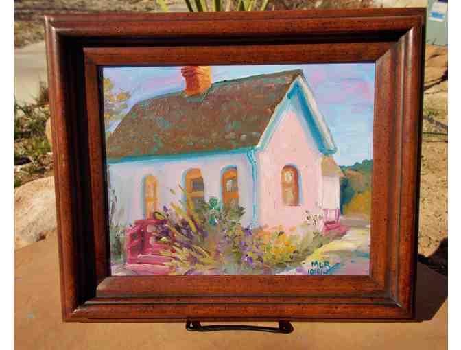 'Garden House' (Historic Shafer Home) Original Oil Painting by Artist Margie Lopez Read