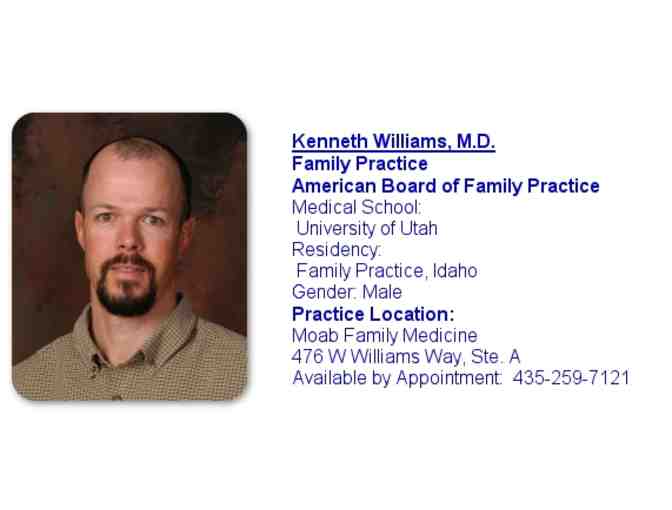 Colonoscopy from Dr. Ken Williams and Moab Regional Hospital - $1,950 Value!!