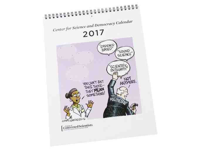 2017 Science Cartoon Calendar & 'Science for a Safer Planet and Healthy World' tote bag!
