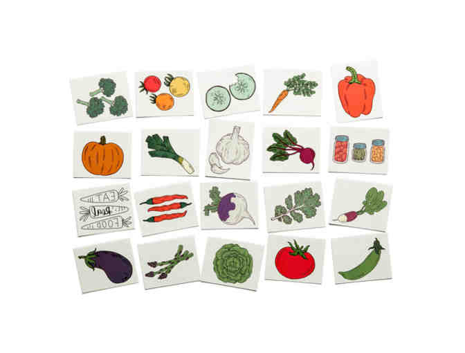 Pack of Veggie Lovers Temporary Tattoos by Tater Tats!