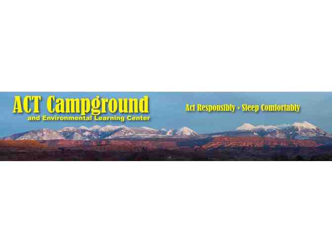 A.C.T. Campground in Moab, UT - One Night in Cabin Room, Tent site, or RV site