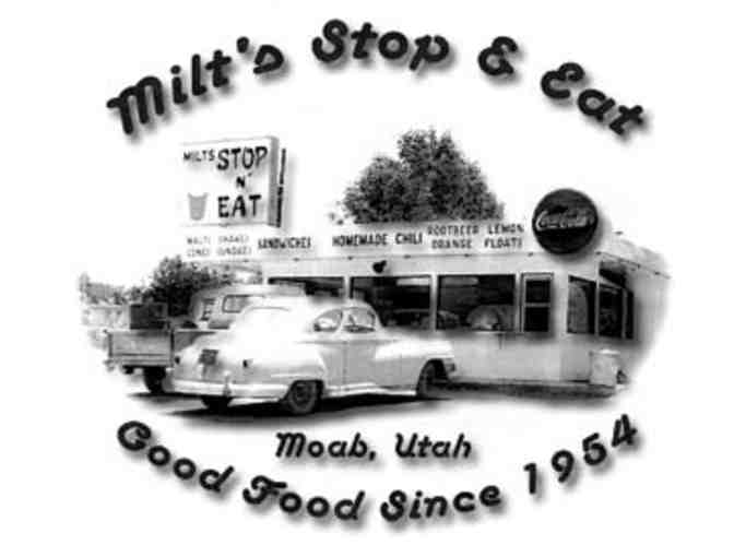T-Shirt - Navy Unisex Large Logo Tshirt from Milt's Stop and Eat