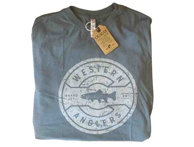 Western Anglers - Men's Large Blue Heather T-Shirt