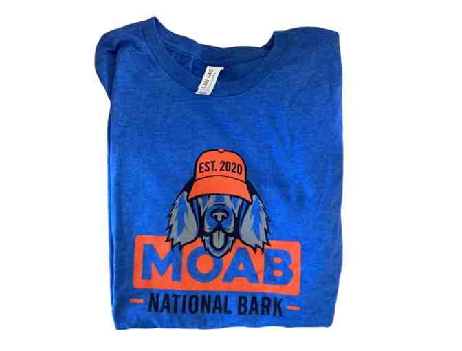 Moab National Bark - Blue Logo Tee-Shirt, Size Medium