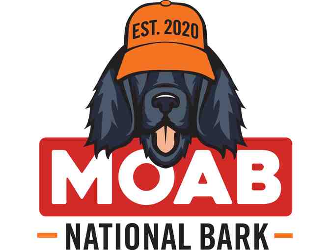 Moab National Bark - Blue Logo Tee-Shirt, Size Medium