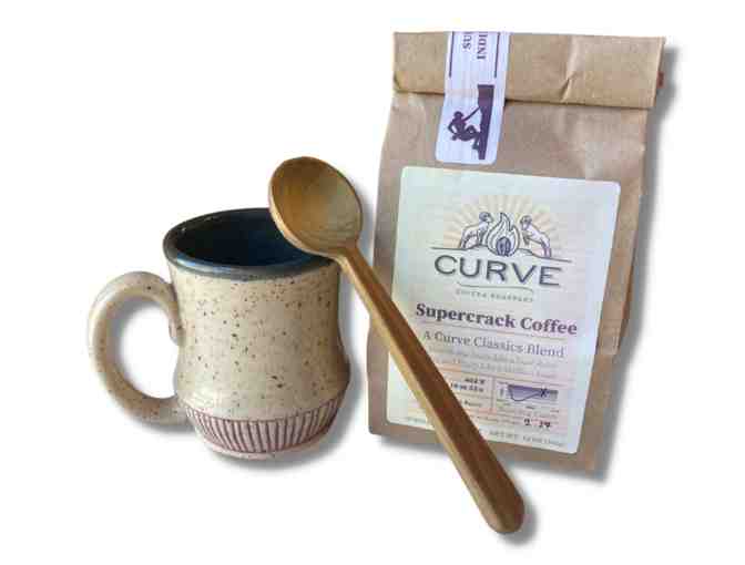 Local Crafters: Coffee Lovers Bundle - Coffee, Mug, and Spoon, all made in Moab!