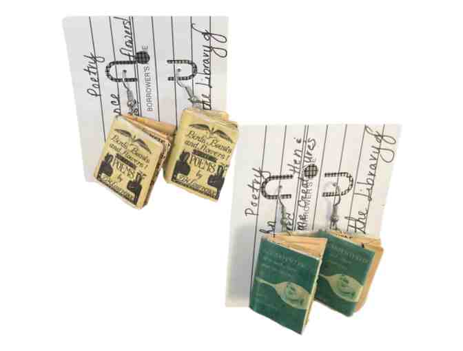 For the Library Of - Poetry Book Earring Set
