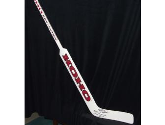 Autographed Hockey Stick #1- Mount St Charles Boy's hockey coaches