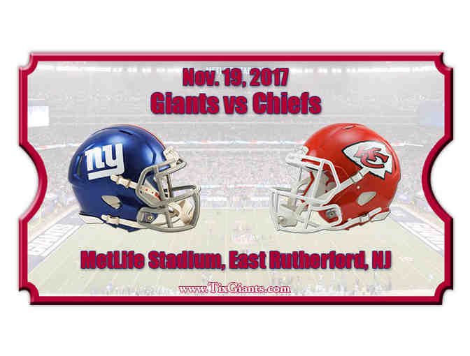 2 Tickets for the New York Giants vs. Kansas City Chiefs