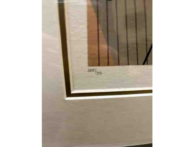 Signed Serigraph 'Pool House in Palm Beach' by Fanch Ledan