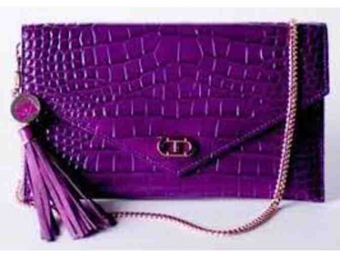 Kerry Washington Dee Ocleppo Limited Edition Purple Leather Purse - Photo 3