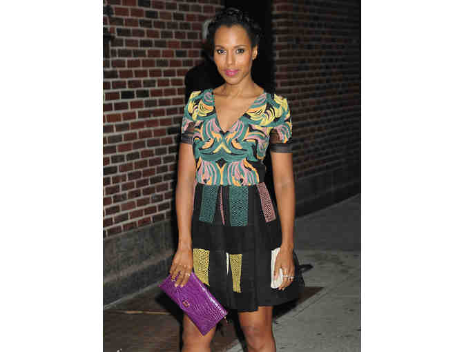 Kerry Washington Dee Ocleppo Limited Edition Purple Leather Purse