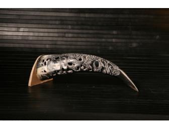 Carved Cow Horn