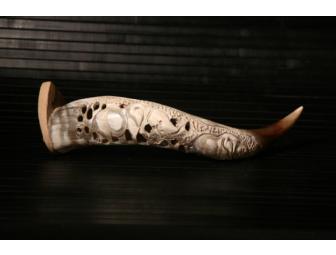 Carved Cow Horn