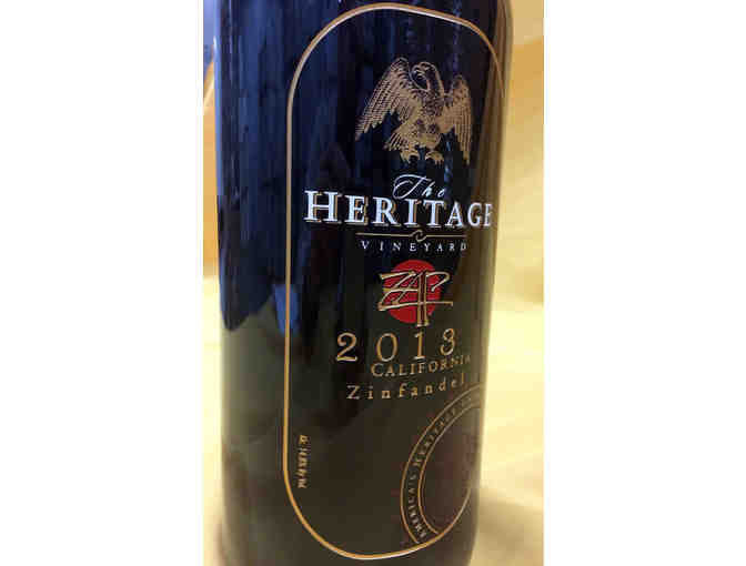 2013 ZAP Heritage Vineyard Zinfandel. Etched 1.5L Bottle