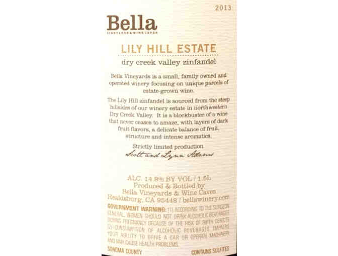 Bella Vineyards - 1.5L 2013 Lily Hill Zin + Barrel Blending Tour