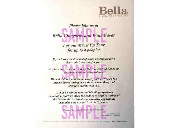Bella Vineyards - 1.5L 2013 Lily Hill Zin + Barrel Blending Tour