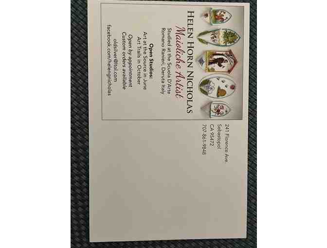 Italian Ceramic Handpainted Rabbitt wall hanging catch-all dish